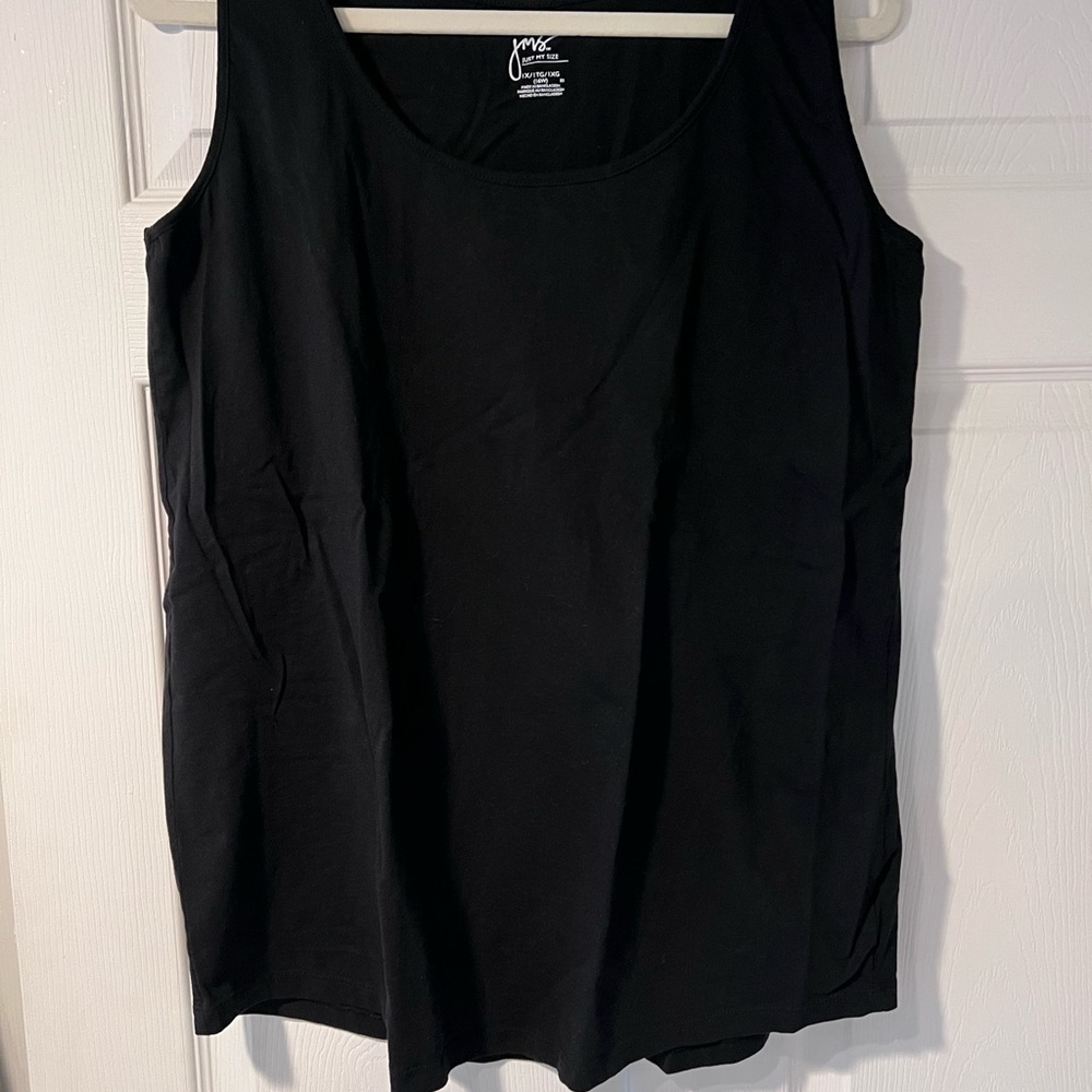 Just My Size Black and Blue Fitted Sleeveless Tank Tops - Picture 4 of 7